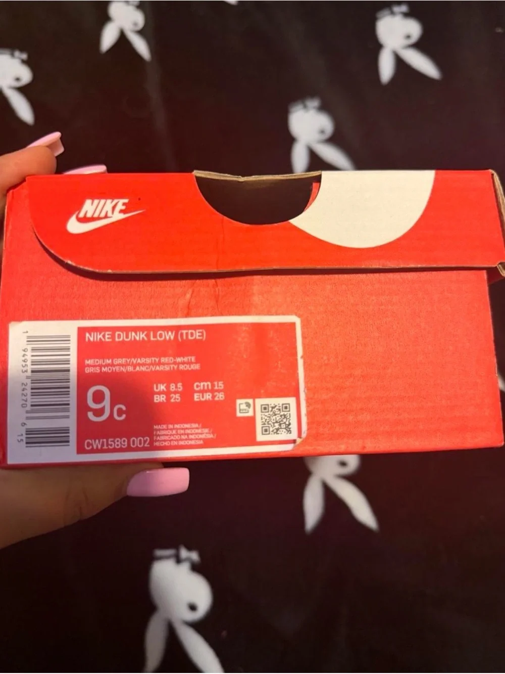 Nike Kids Red and Gray Low-Top Sneakers